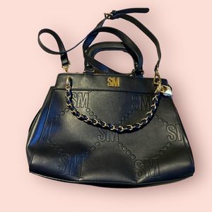 Steve Madden black logo bag‎ with braided chain detail shoulder bag
